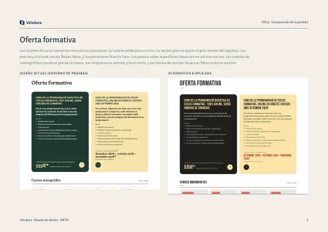 Página 3 de la comparación entre la portada actual y la alternativa B