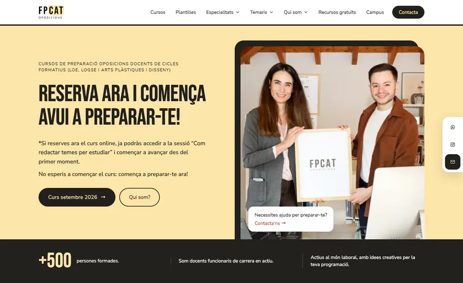 Portada con fondo groc y bloque tinta detrás de la foto