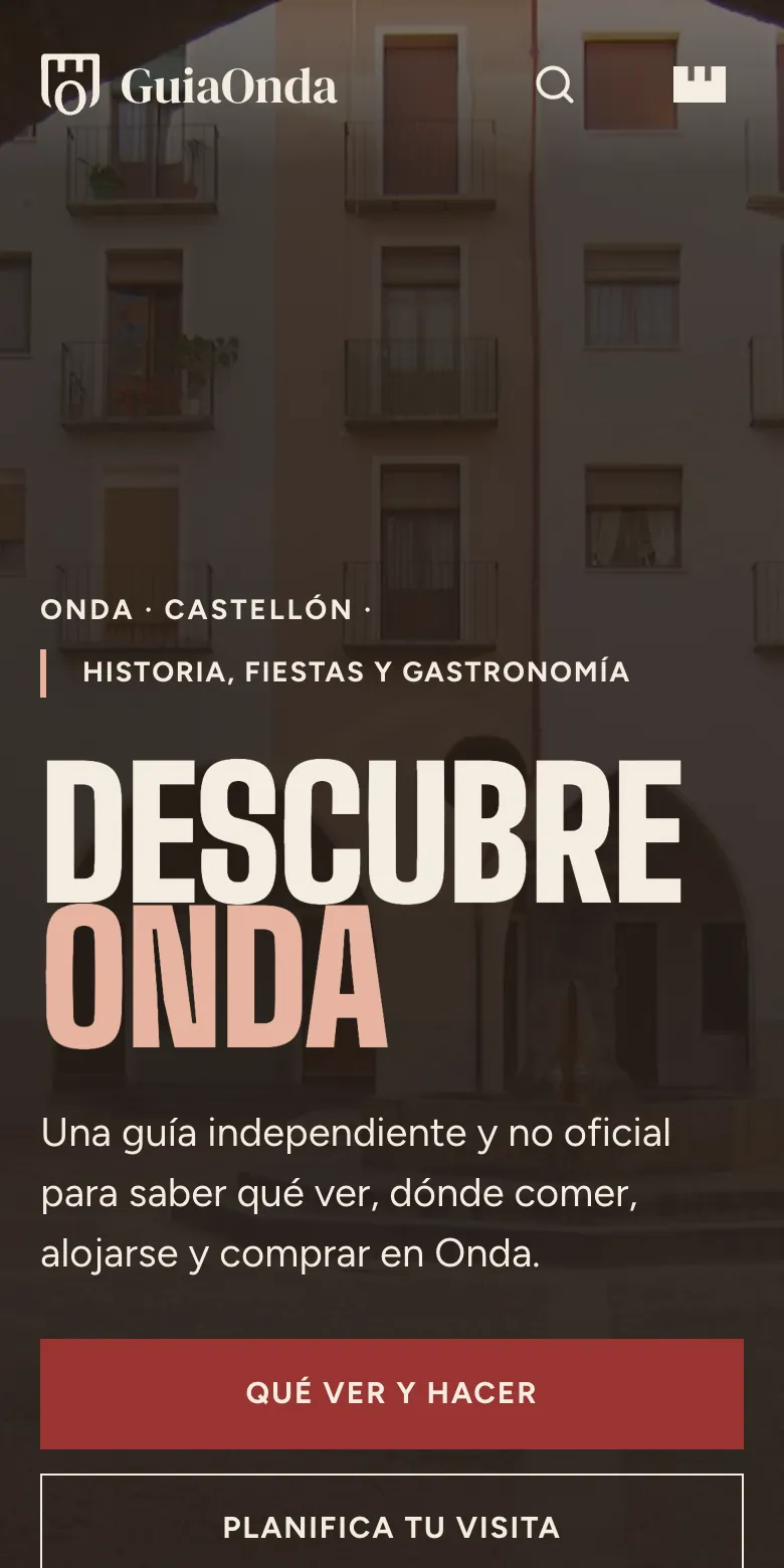 Portada del rediseño de GuiaOnda en móvil